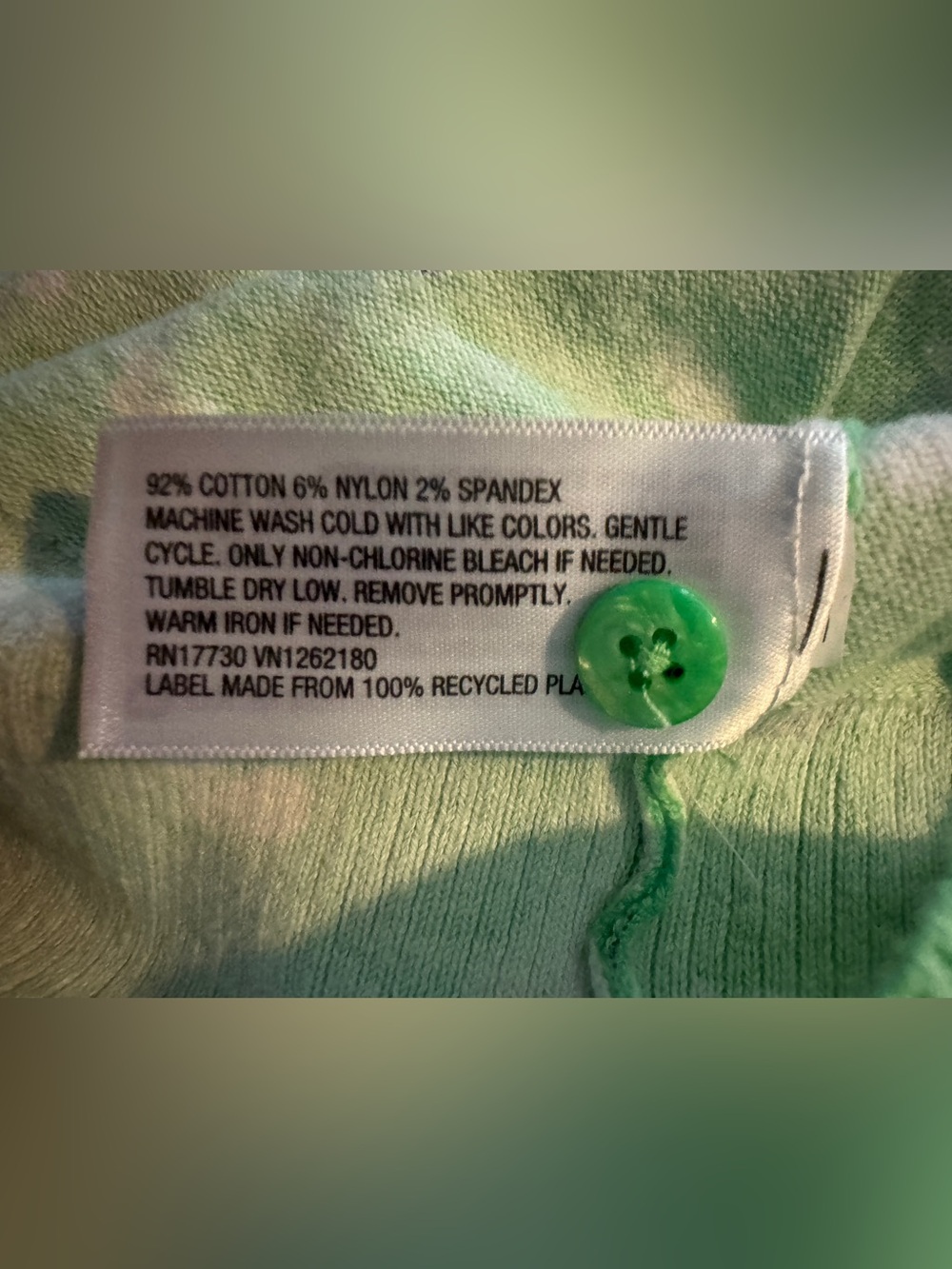 Merona Mint Green Whale-Print V-Neck Cardigan - Picture 7 of 9